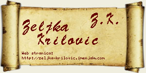 Željka Krilović vizit kartica
